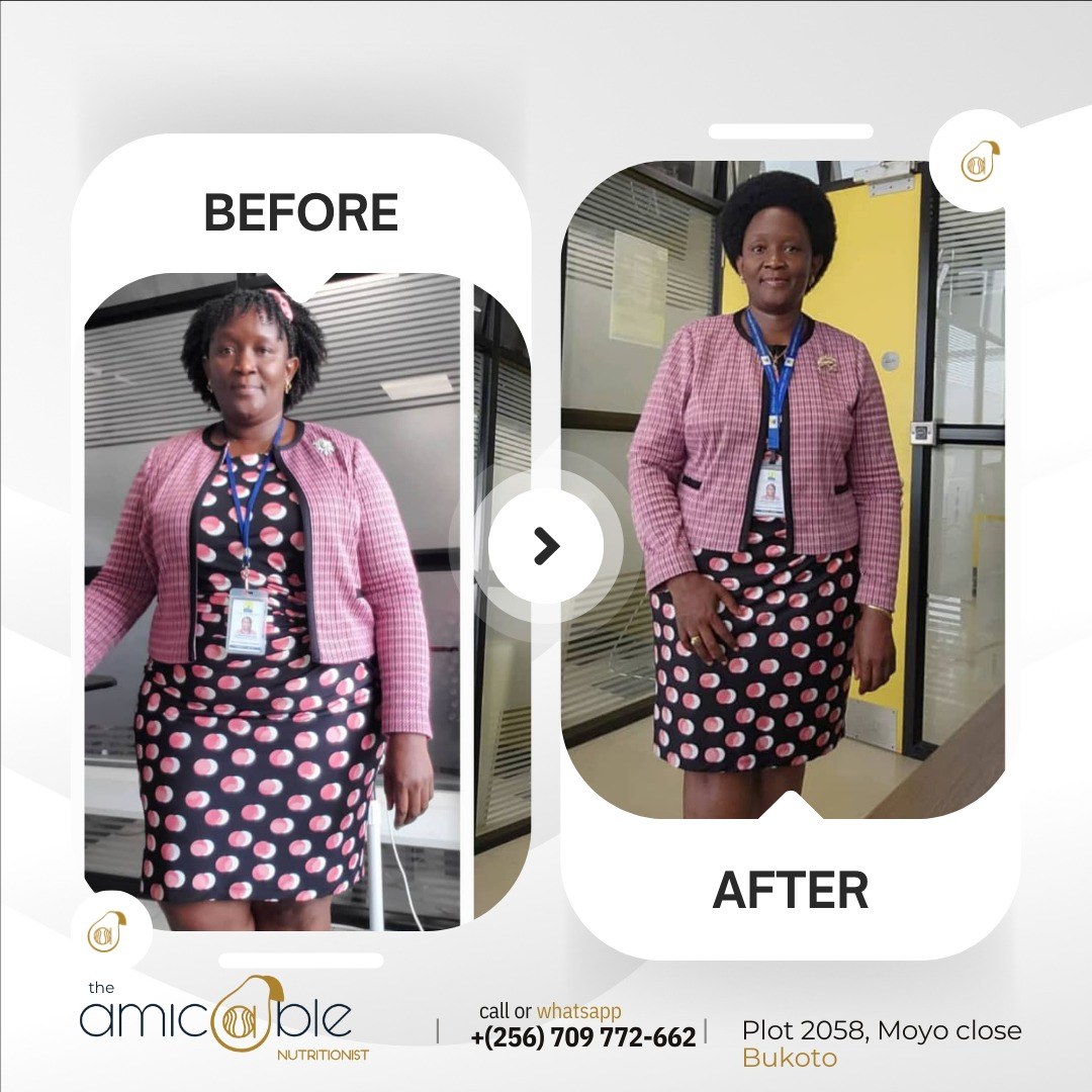 Client before and after transformation